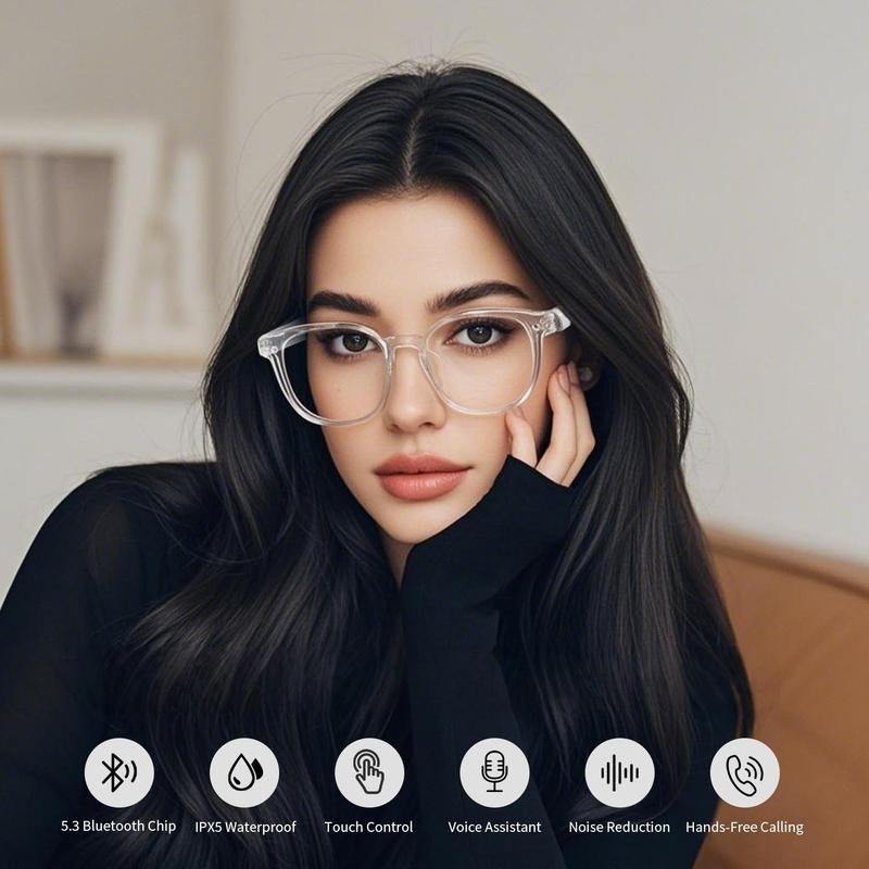 VUB AI Translation Smart Glasses with Bluetooth Auto-Tinting Polarized Lenses Built-In Speakers Mic Blue Light Blocking Wearable Wireless 160 Languages Real-Time AI Translation